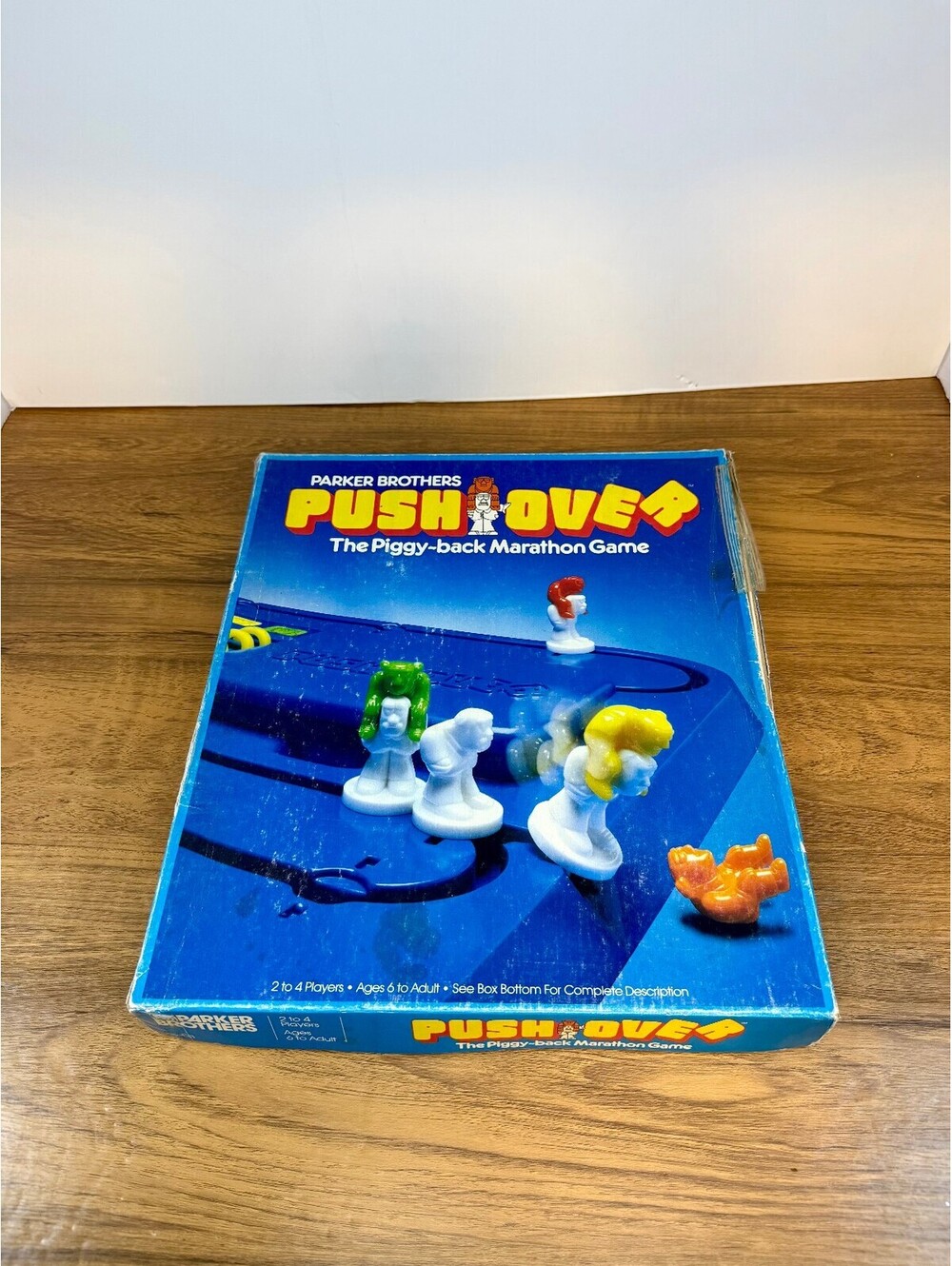 Vintage 1981 Push Over Piggy-Back Marathon Game Parker Brothers Incomplete
